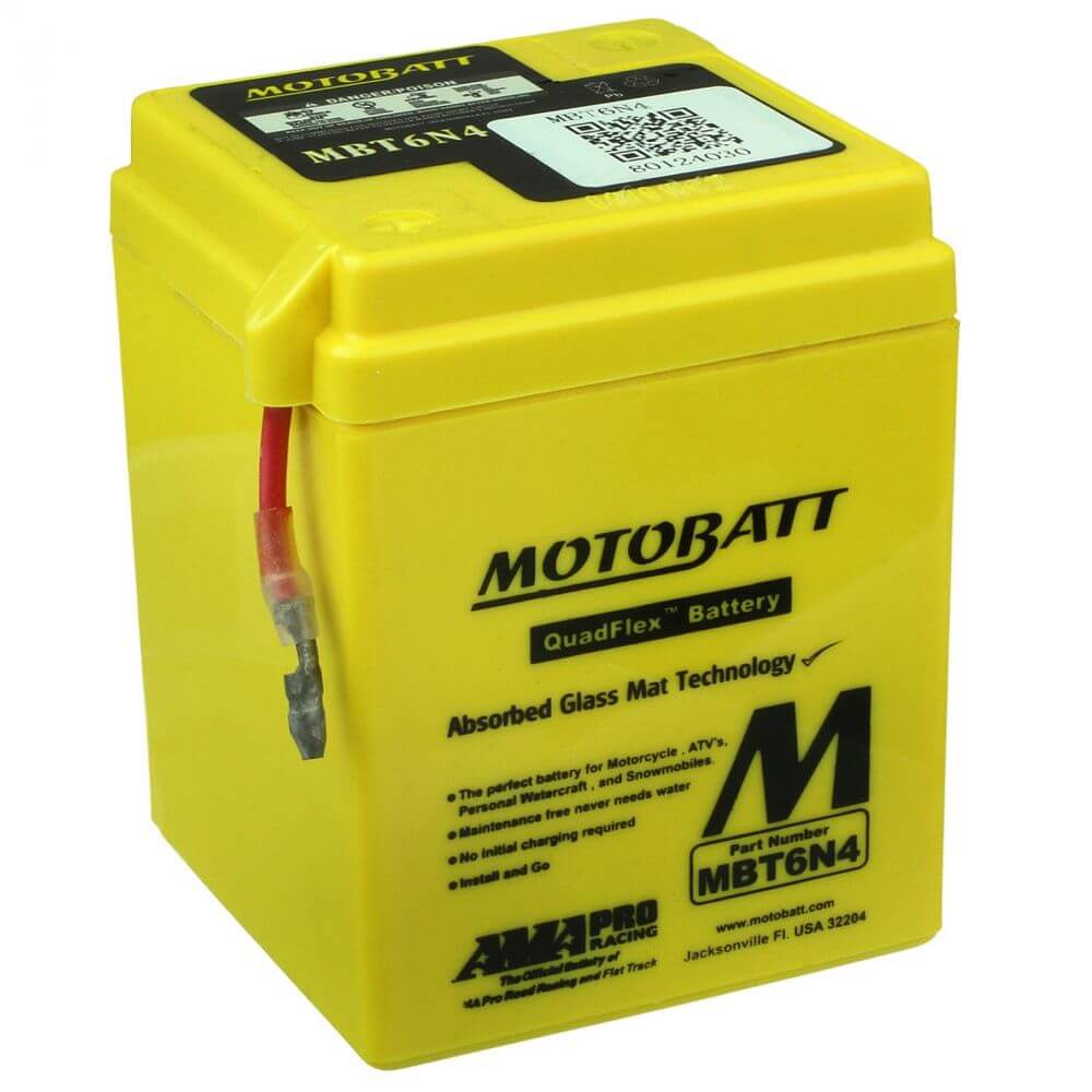 Motobatt Mbt6n4 6v 4ah Agm Battery Pentaras Motors 7921